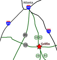 Location of Hollberg Properties in Griffin, GA